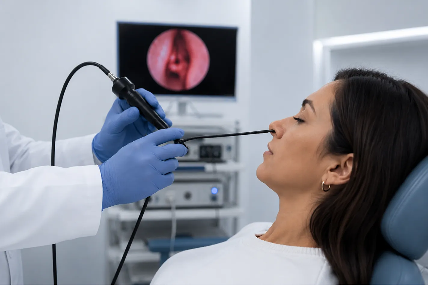 Evaluación endoscópica nasal en consultorio
